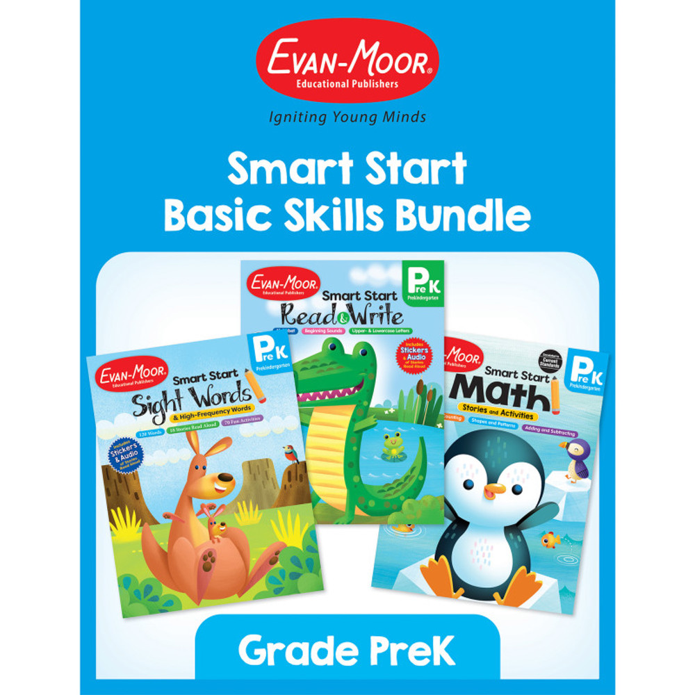 EVAN-MOOR Evan-Moor Educational Publishers Smart Start Activity Book Basic Skills Bundle, Grade PreK