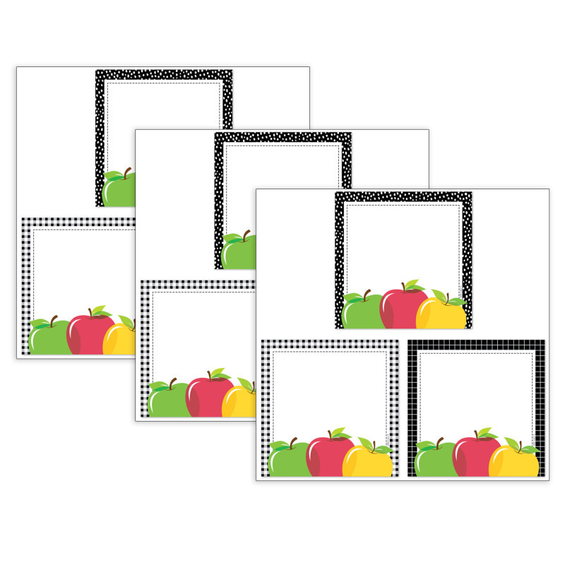 CREATIVE TEACHING PRESS Creative Teaching Press® Apple Time Apple Cards 6" Designer Cut-Outs, 36 Per Pack, 3 Packs