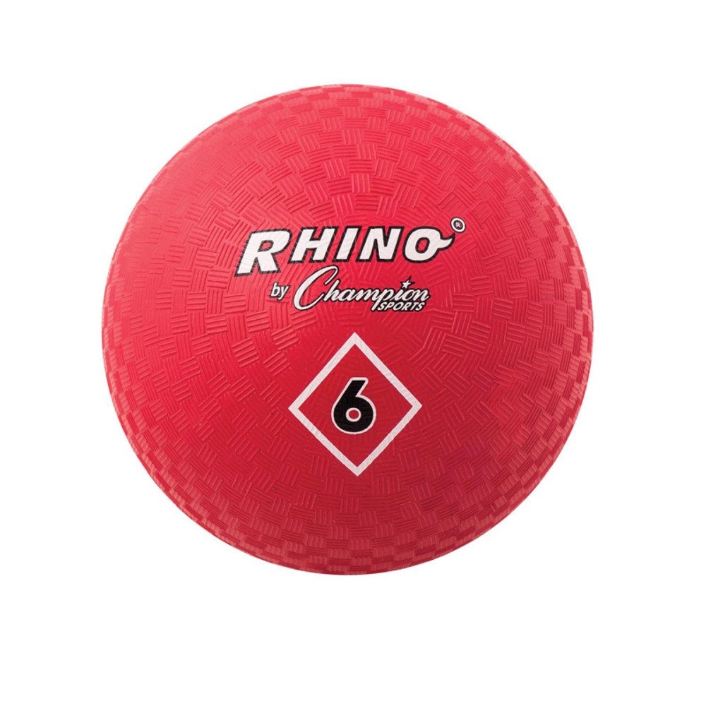 CHAMPION SPORTS Champion Sports Playground Ball, 6", Red