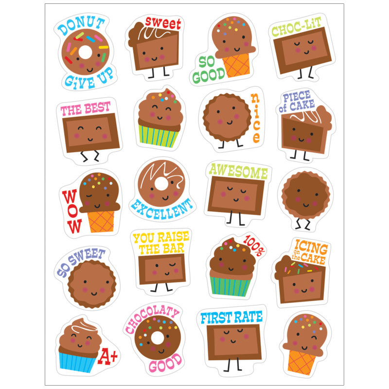 EUREKA Eureka® Chocolate Scented Stickers, Pack of 80
