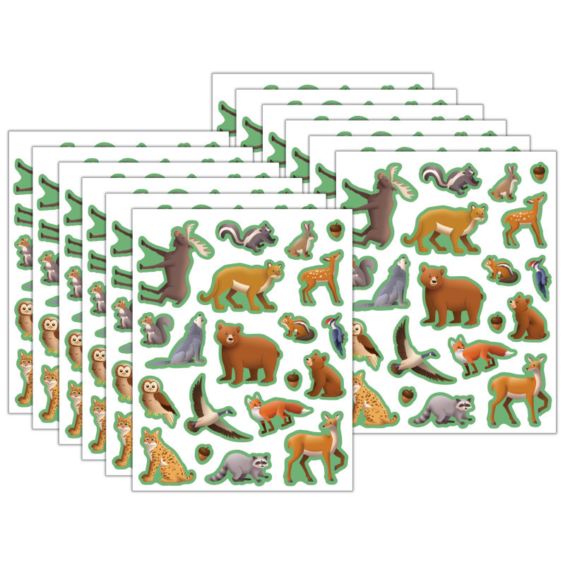 TEACHER CREATED RESOURCES Teacher Created Resources® Woodland Animals Stickers, 120 Per Pack, 12 Packs