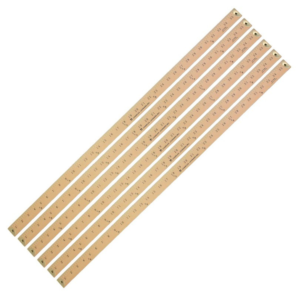 ADVANTUS Charles Leonard Wood Yardstick, Pack of 6