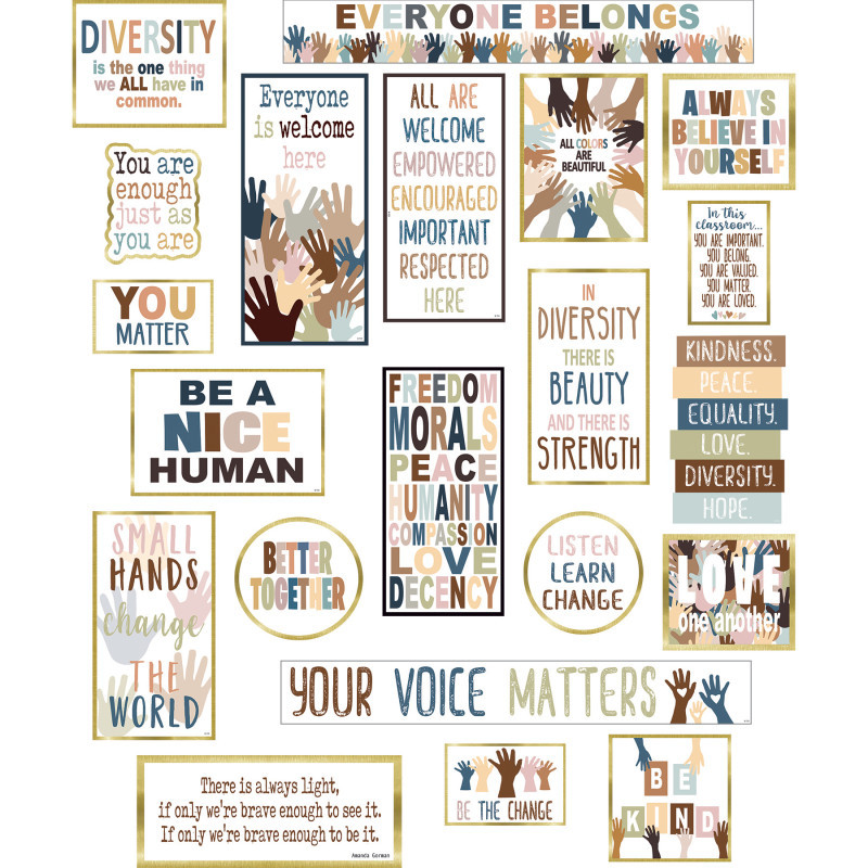TEACHER CREATED RESOURCES Teacher Created Resources® Everyone is Welcome Diversity Mini Bulletin Board Set