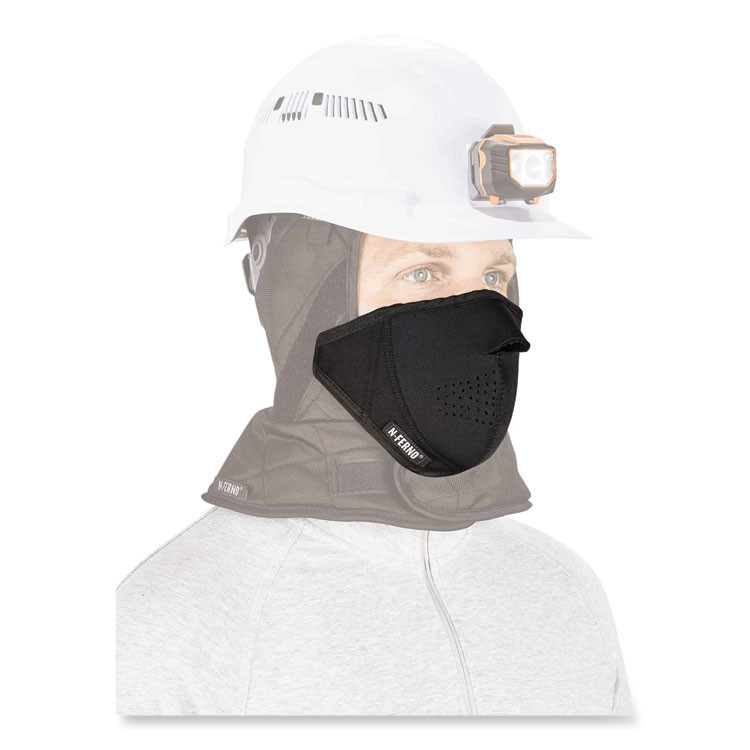 TENACIOUS HOLDINGS, INC. ergodyne® 16874 N-Ferno 6874 2-Layer Thermal Mouthpiece, Neoprene/Fleece, One Size Fits Most, Black