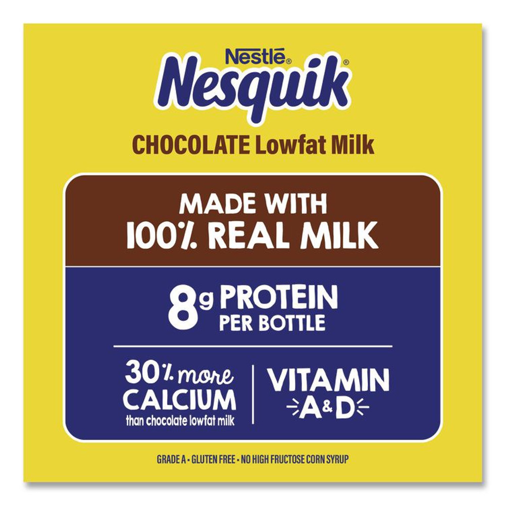 NESTLE Nestlé® 22002681 Nesquik Chocolate Lowfat Milk, 8 oz Bottle, 15/Carton