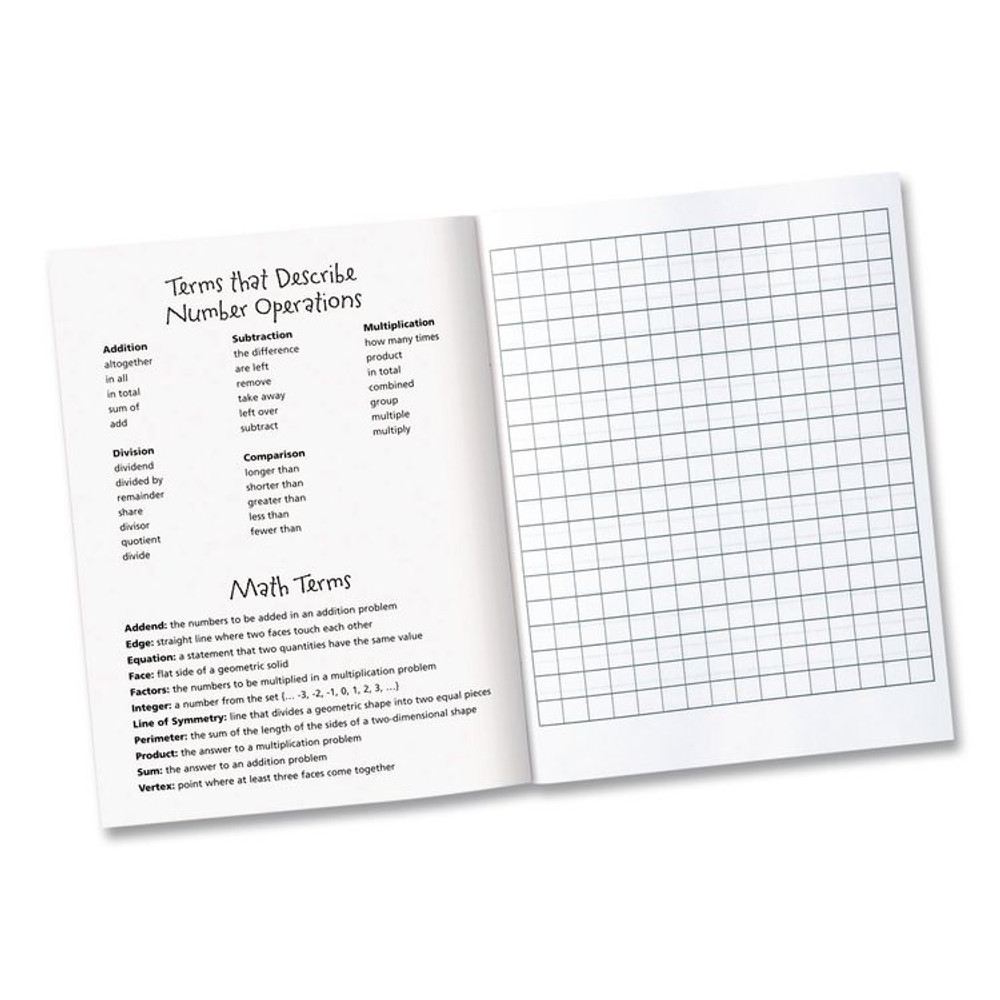 LEARNING RESOURCES LER3468 Math Journal, Graph Ruled/College Ruled, Green Cover, (64) 9 x 7 Sheets, 10 Journals