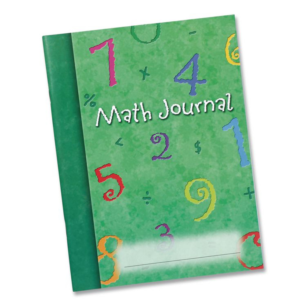 LEARNING RESOURCES LER3468 Math Journal, Graph Ruled/College Ruled, Green Cover, (64) 9 x 7 Sheets, 10 Journals