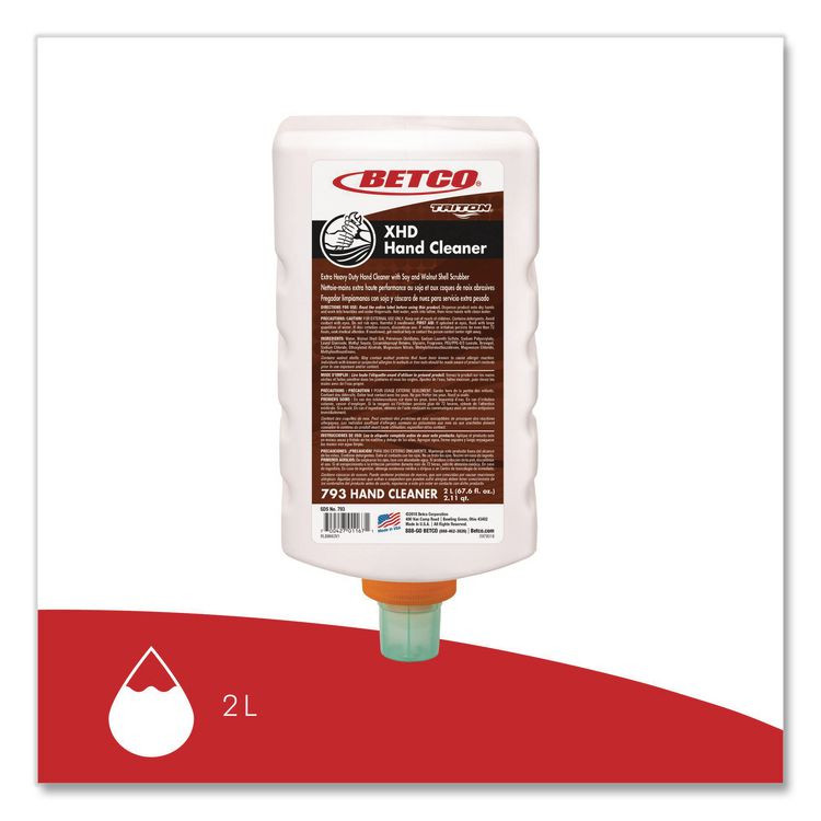 BETCO CORPORATION 7936200 XHD Hand Cleaner, Fresh Scent, 2 L Refill Bottle, 6/Carton