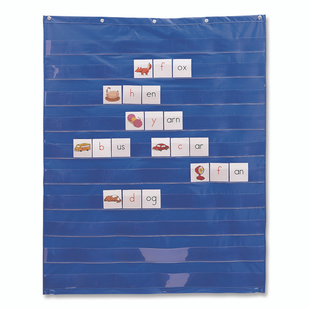 LEARNING RESOURCES LER2206 Pocket Chart, 10 Pockets, 33.5 x 42, Blue