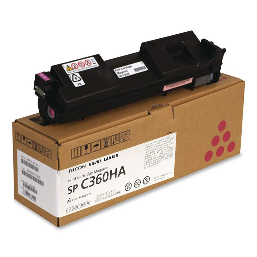 RICOH CORP. 408178 408178 High-Yield Toner, 5,000 Page-Yield, Magenta