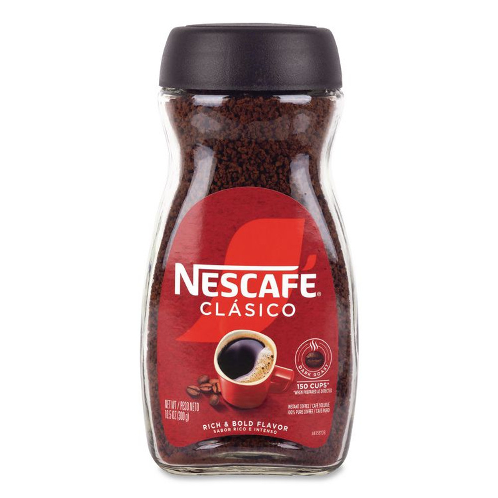NESTLE Nescafé® 22002635 Clasico Dark Roast Instant Coffee, 21 oz Jar, 2/Carton