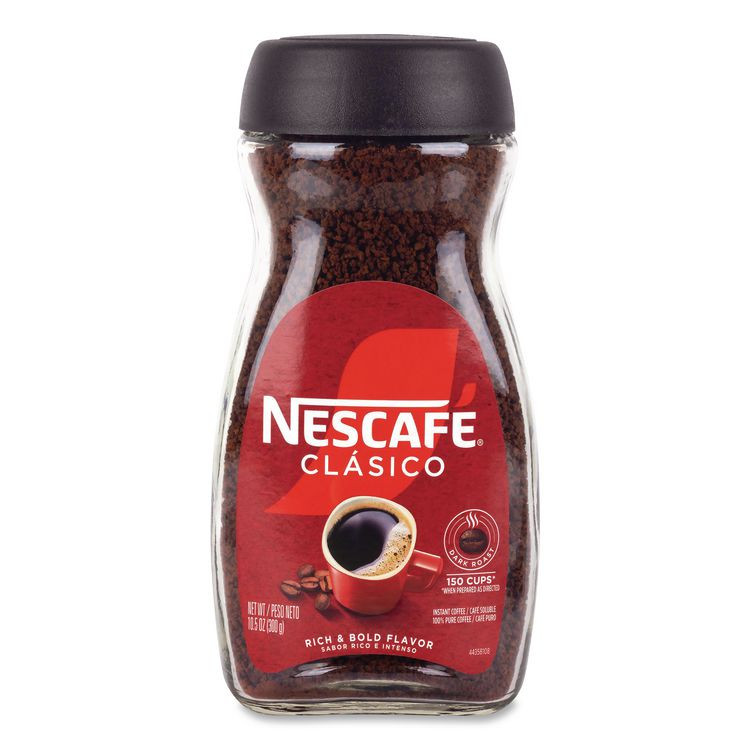 NESTLE Nescafé® 22002635 Clasico Dark Roast Instant Coffee, 21 oz Jar, 2/Carton