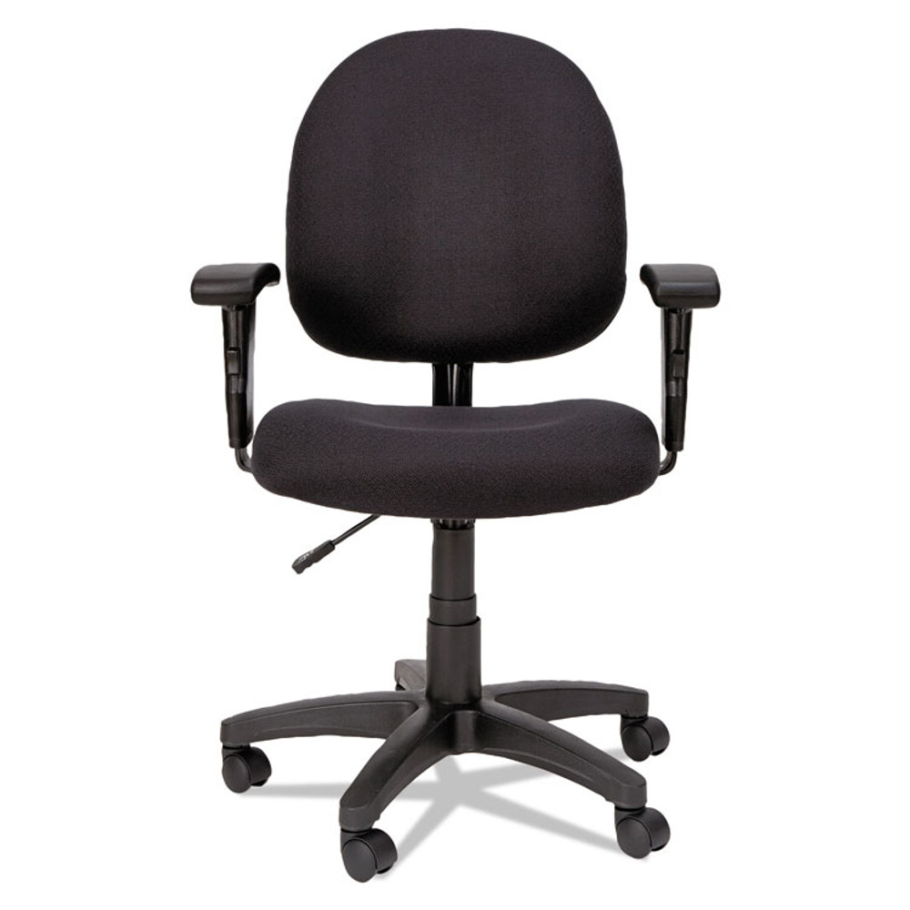 ALERA VTA4810 Alera Essentia Series Swivel Task Chair with Adjustable Arms, Supports Up to 275 lb, 17.71" to 22.44" Seat Height, Black
