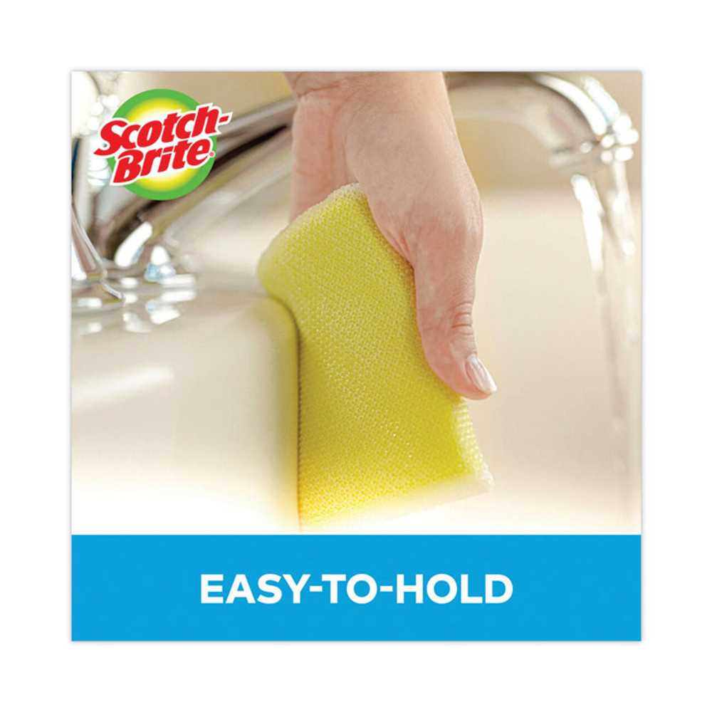 3M/COMMERCIAL TAPE DIV. Scotch-Brite® 56855 Dobie All-Purpose Cleaning Pad, 3.15 x 4.95, 2.24" Thick, Yellow, 24/Carton