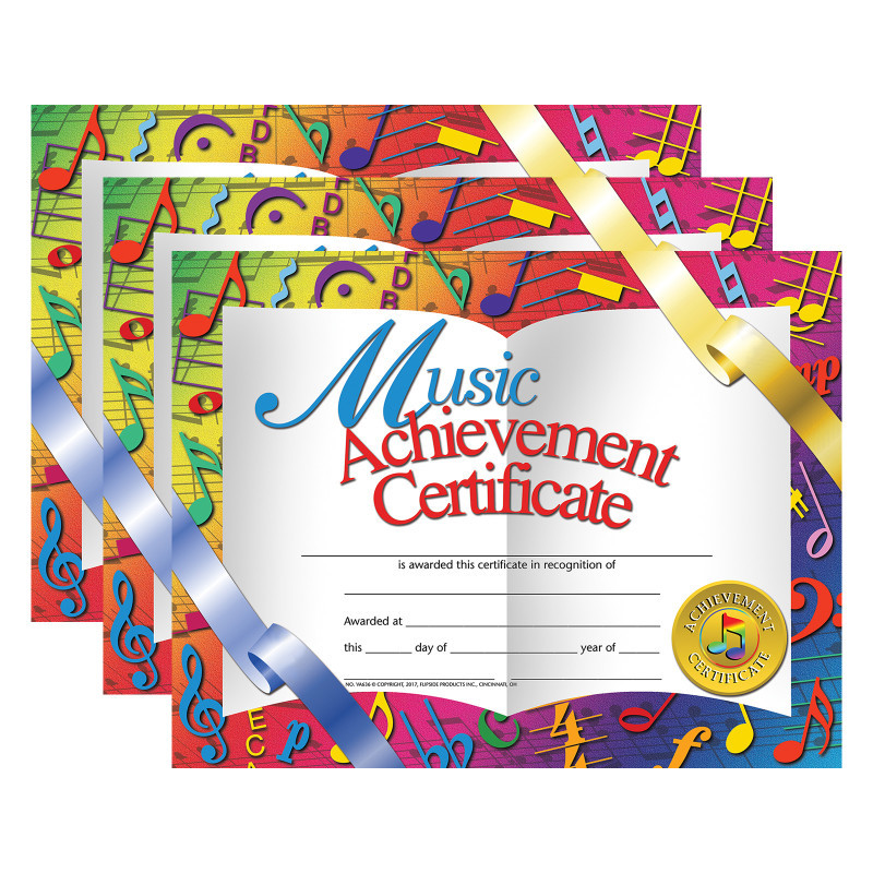 FLIPSIDE Hayes Publishing Music Achievement Certificate, 30 Per Pack, 3 Packs