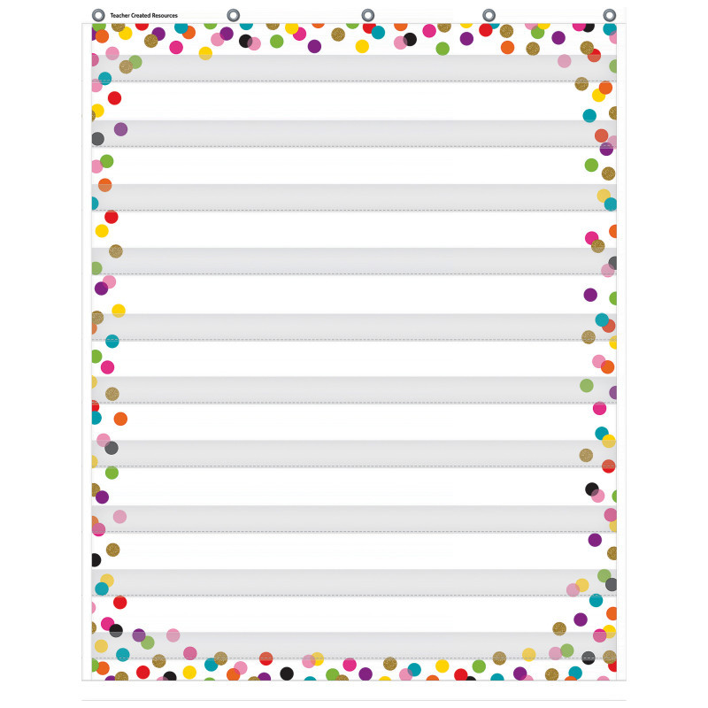 TEACHER CREATED RESOURCES Teacher Created Resources® Confetti 10 Pocket Chart, 34" x 44"