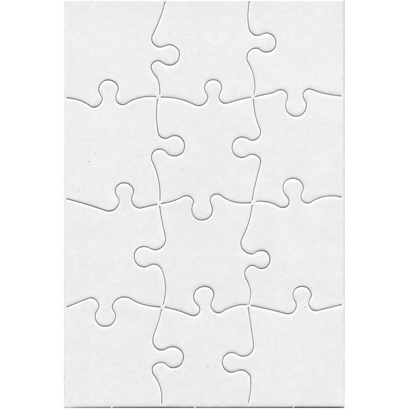 HYGLOSS PRODUCTS INC. Hygloss® Compoz-A-Puzzle®, 5 1/2" x 8" Rectangle, 12-Piece, Pack of 24