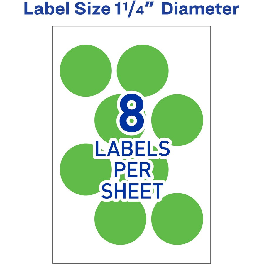 Avery Avery&reg; 2020GG Avery&reg; 1-1/4" Color-Coding Labels
