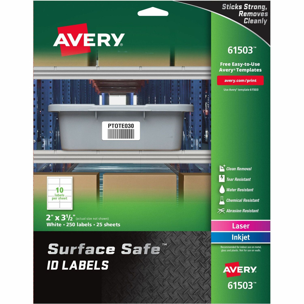 Avery Avery&reg; 61503 Avery&reg; Surface Safe ID Label