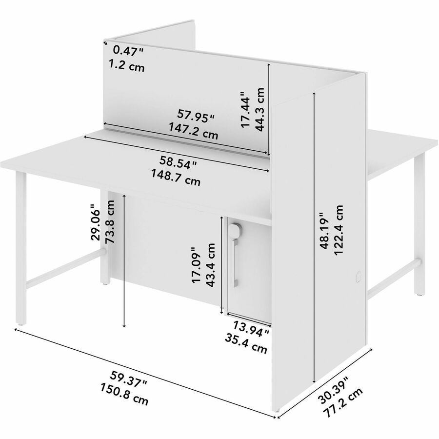 Bush Industries, Inc Bush Business Furniture HUS023WHNE Bush Business Furniture Hustle Collection