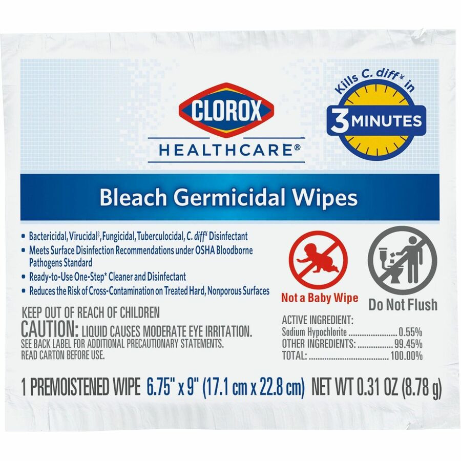 The Clorox Company Clorox Healthcare 31424 Clorox Healthcare Bleach Germicidal Wipes