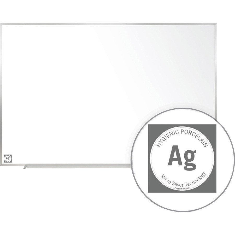 Ghent Manufacturing, Inc Ghent M4-34-1 Ghent Hygienic Porcelain Whiteboard with Aluminum Frame