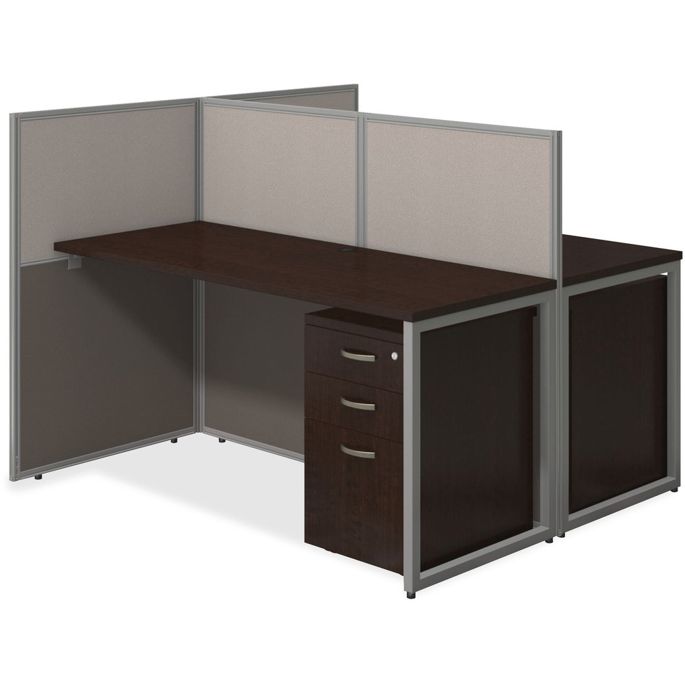 Bush Industries, Inc Bush Business Furniture EOD460SMR-03K Bush Business Furniture Easy Office 60W 2 Person Straight Desk Office w/3-Drawer Pedestals