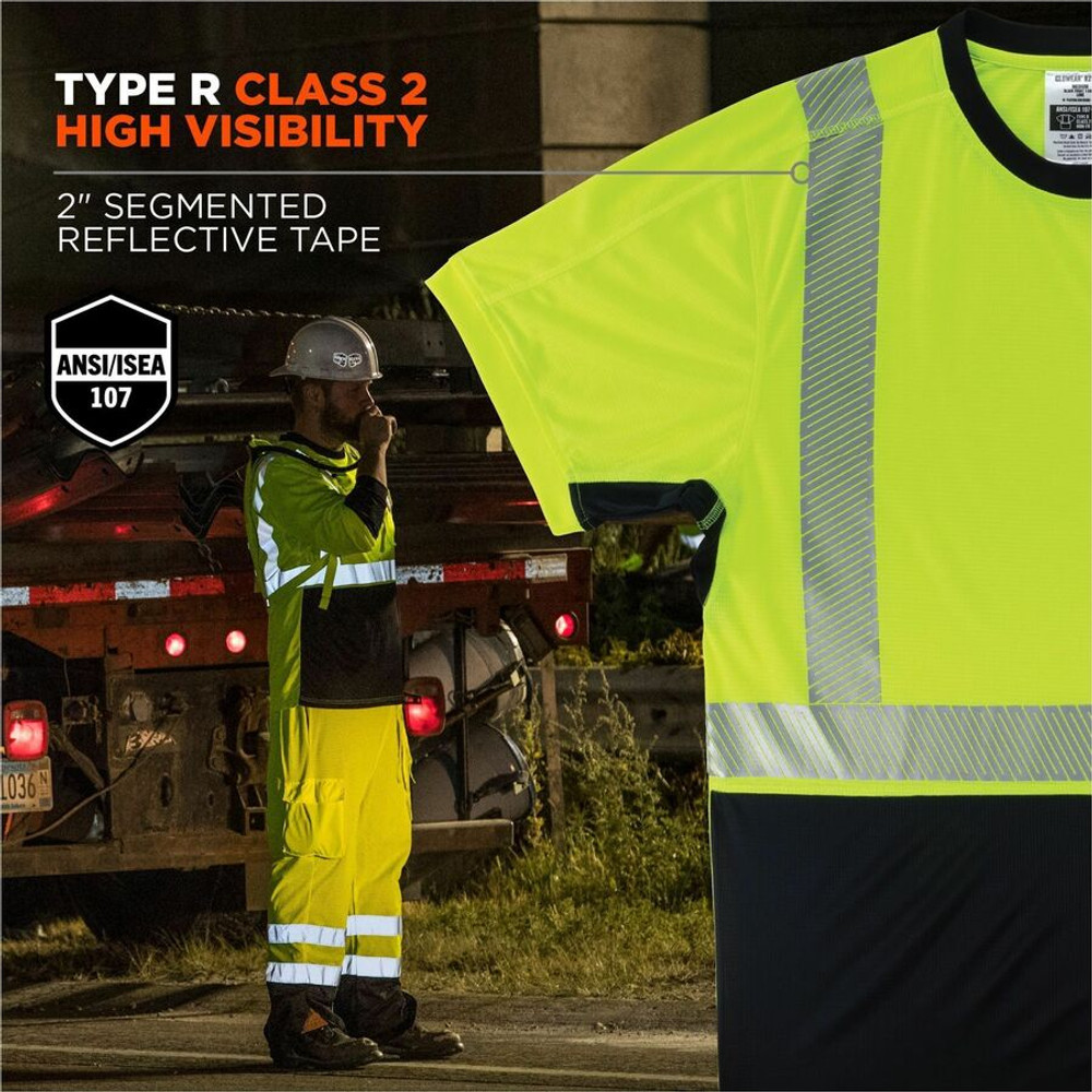 Tenacious Holdings, Inc Ergodyne 23505 Ergodyne 8283BK Lightweight Hi-Vis T-Shirt