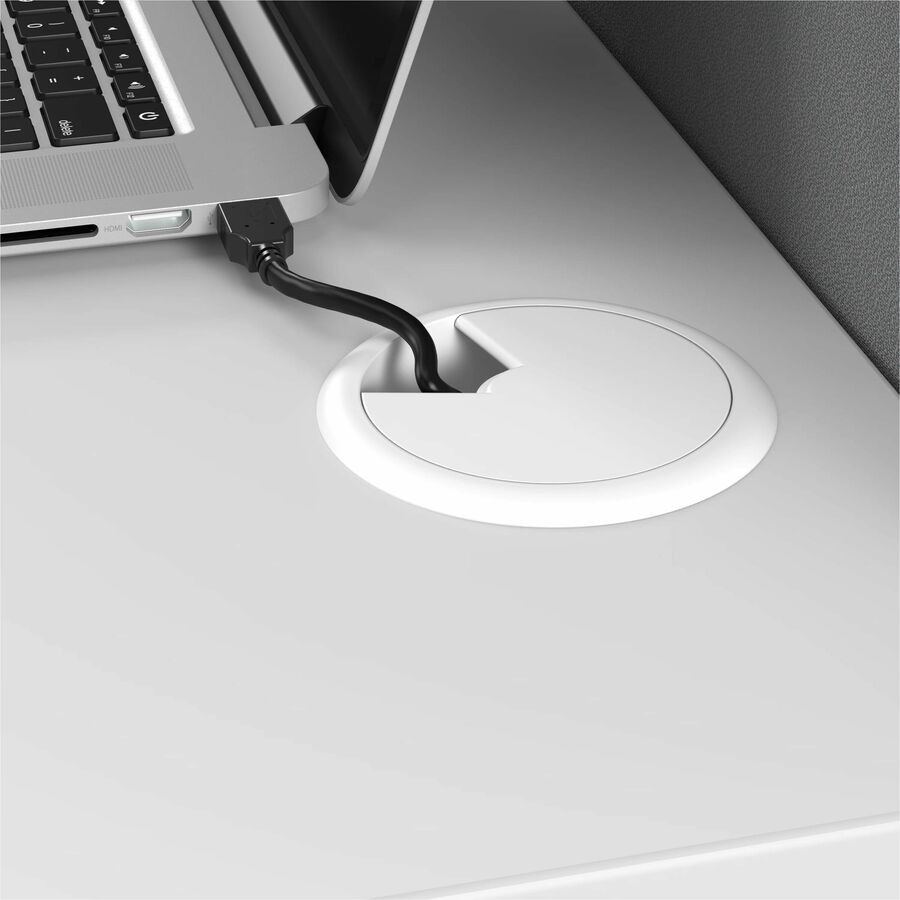 Bush Industries, Inc Bush Business Furniture EOD760WH-03K Bush Business Furniture Easy Office 60W 4 Person L Shaped Cubicle Desk Workstation with 45H Panels