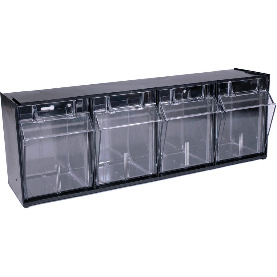Deflecto, LLC Deflecto 20404OP Deflecto Tilt Bin Interlocking Multi-Bin Storage Organizer