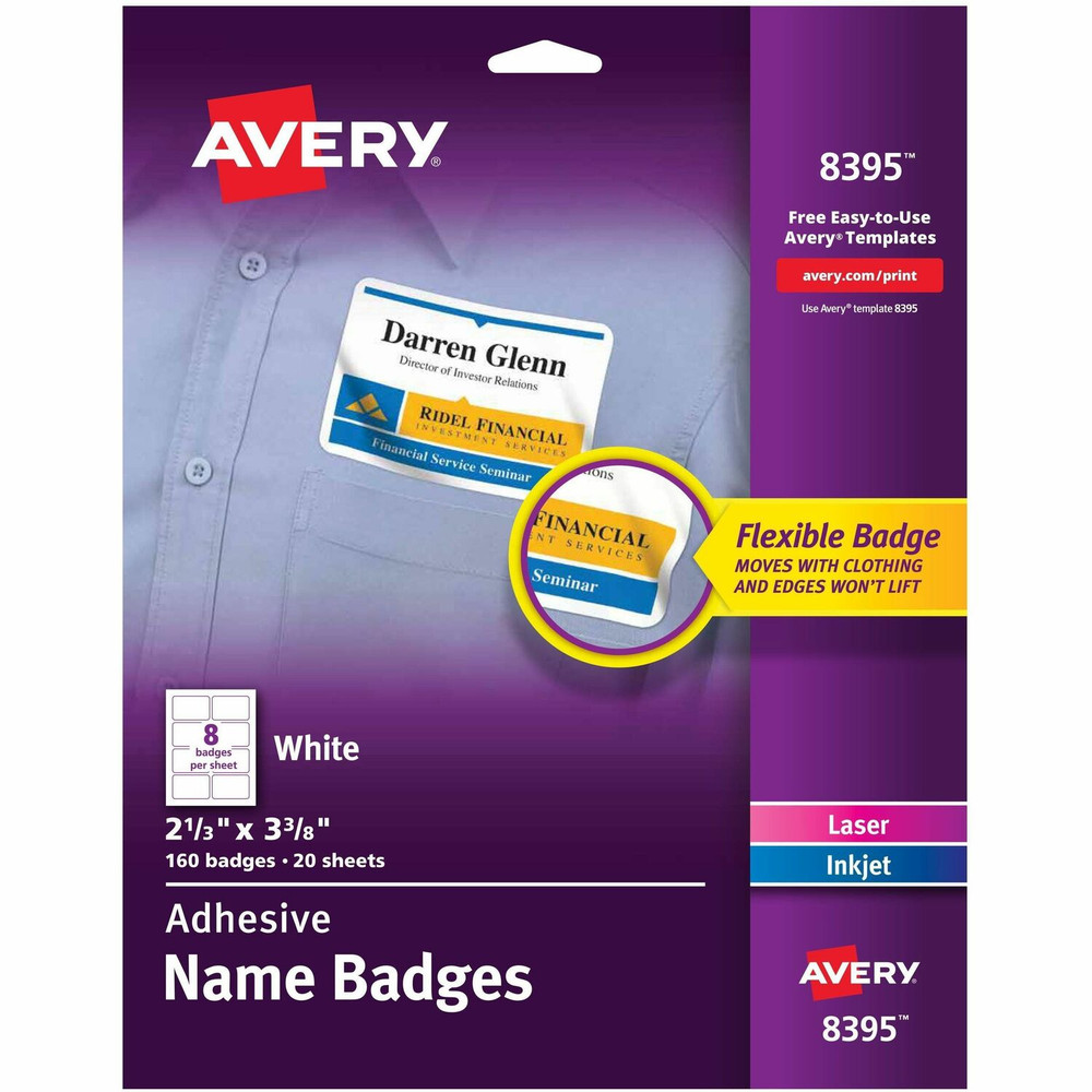 Avery Avery&reg; 8395 Avery&reg; Adhesive Name Badges