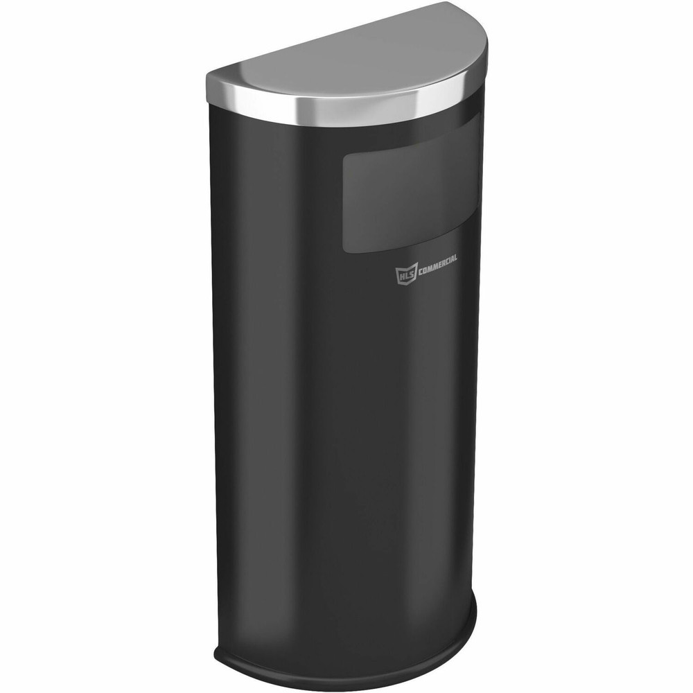HLS Commercial HLSC01G09B HLS Commercial 9-Gallon Half-Round Side-Entry Trash Can
