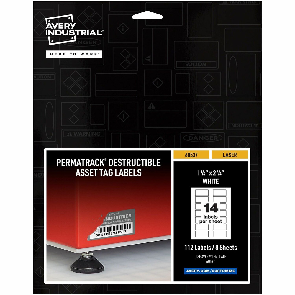 Avery Avery&reg; 60537 Avery&reg; PermaTrack Destructible Asset Tag Labels