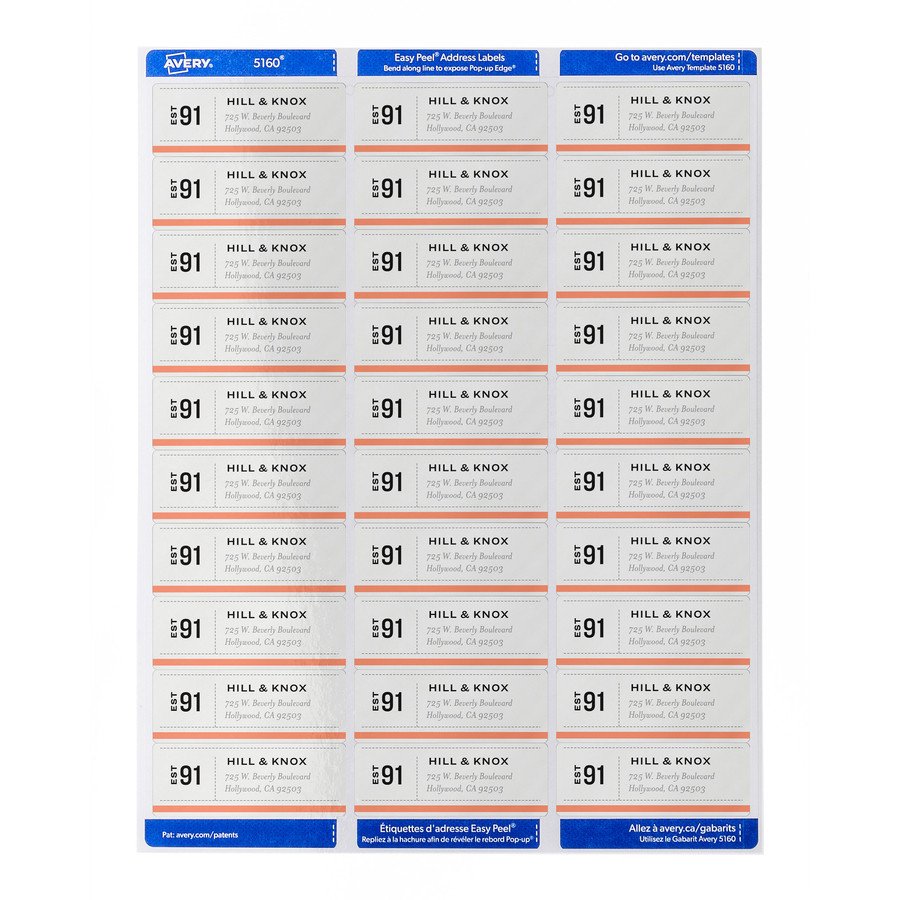 Avery Avery&reg; 8460 Avery&reg; Easy Peel White Inkjet Mailing Labels