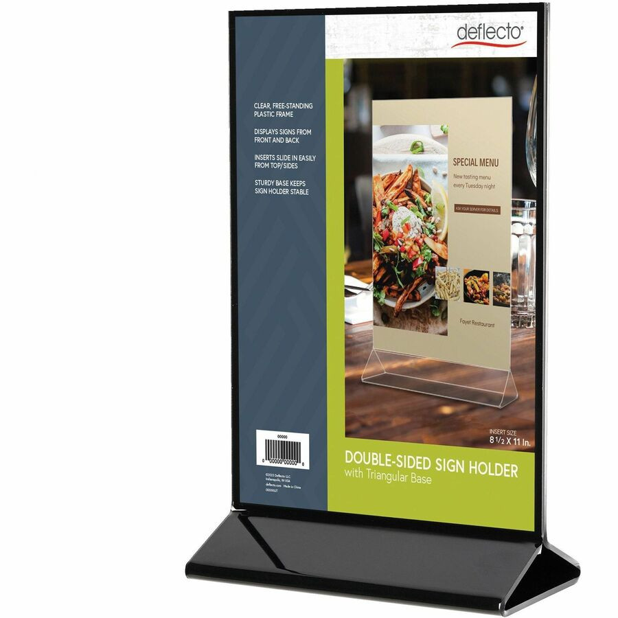 Deflecto, LLC Deflecto 4430 Deflecto Double-Sided Sign Holder w/Base