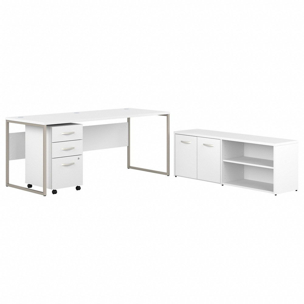 Bush Industries, Inc Bush Business Furniture HYB014WHSU Bush Business Furniture Hybrid Collection White Desking