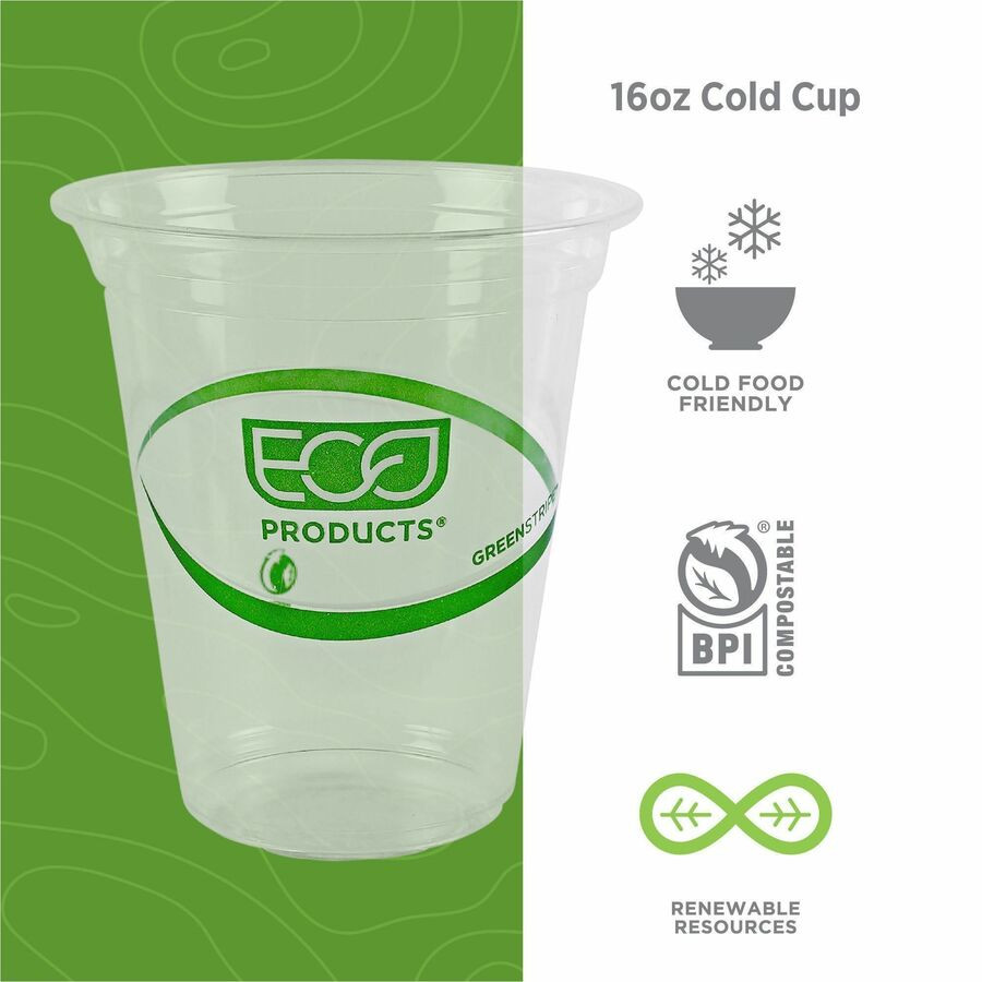 Eco-Products, Inc Eco-Products EPCC16GSA Eco-Products 16 oz GreenStripe Cold Cups