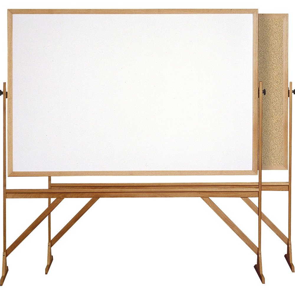 Ghent Manufacturing, Inc Ghent RMK46 Ghent Reversible Cork Bulletin Board/Whiteboard with Wood Frame