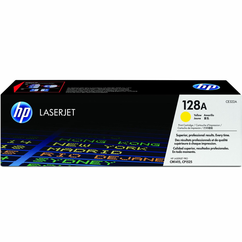HP Inc. HP CE322A HP 128A (CE322A) Original Standard Yield Laser Toner Cartridge - Single Pack - Yellow - 1 Each