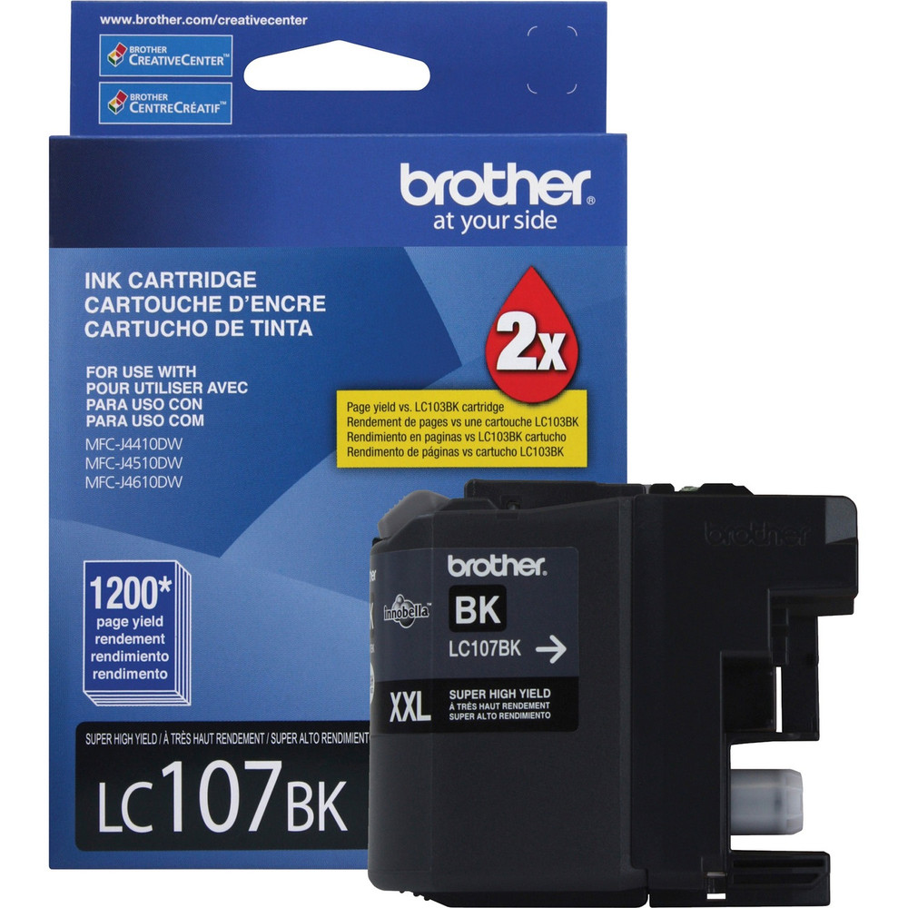 Brother Industries, Ltd Brother LC107BK Brother Genuine Innobella LC107BK Super High Yield Black Ink Cartridge