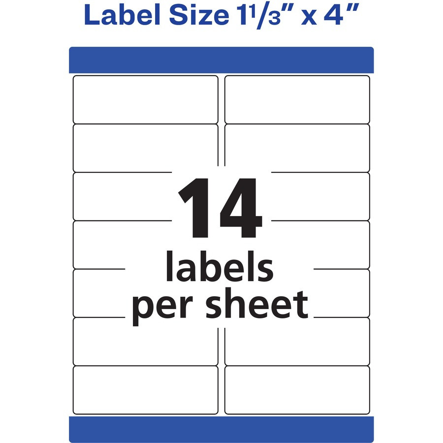 Avery Avery&reg; 5522 Avery&reg; 1-1/3" x 4" Labels, Ultrahold, 700 Labels (5522)