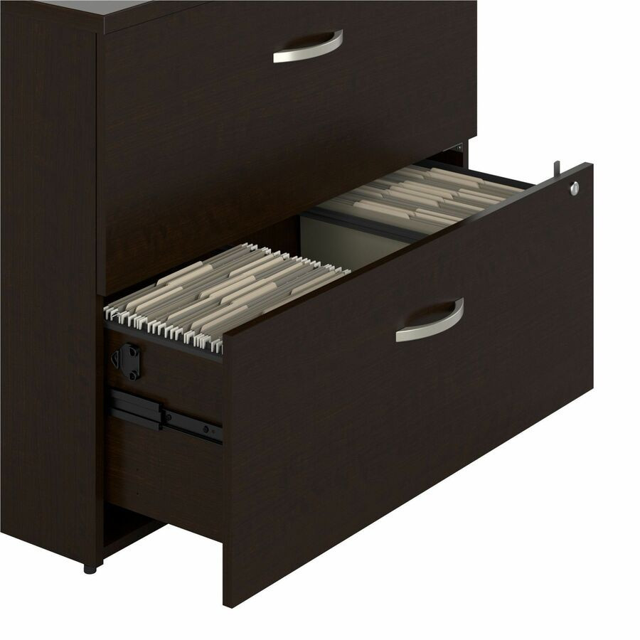 Bush Industries, Inc Bush Business Furniture WC12954CSU Bush Business Furniture Series C 36W 2 Drawer Lateral File in Mocha Cherry