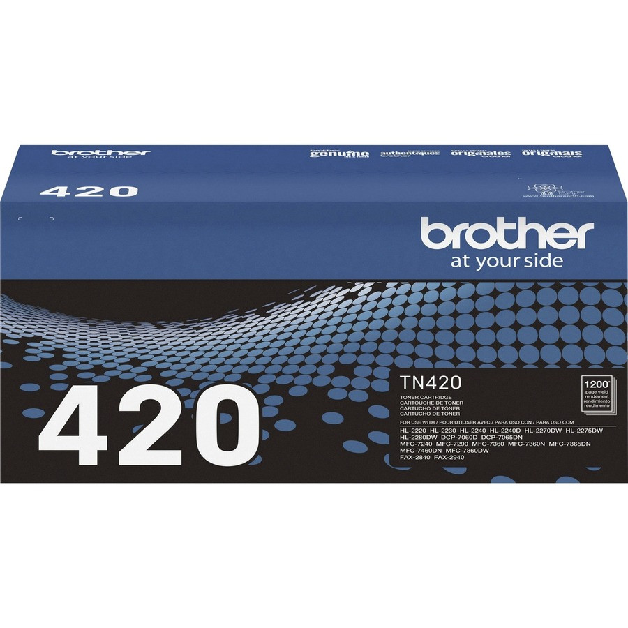 Brother Industries, Ltd Brother TN420 Brother Genuine TN420 Mono Laser Toner Cartridge