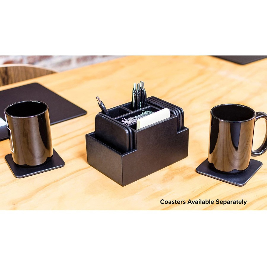 Dacasso Limited, Inc Dacasso A1048 Dacasso Black Leather Desk Supply Organizer