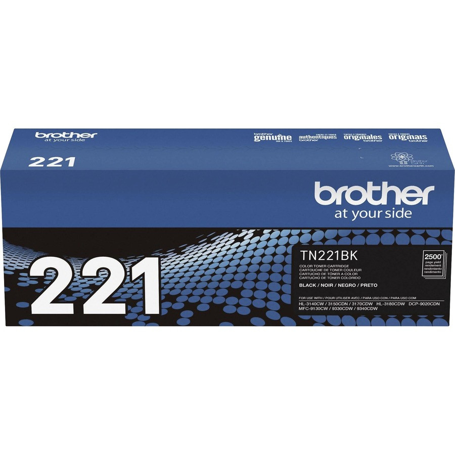 Brother Industries, Ltd Brother TN221BK Brother Genuine TN221BK Black Toner Cartridge