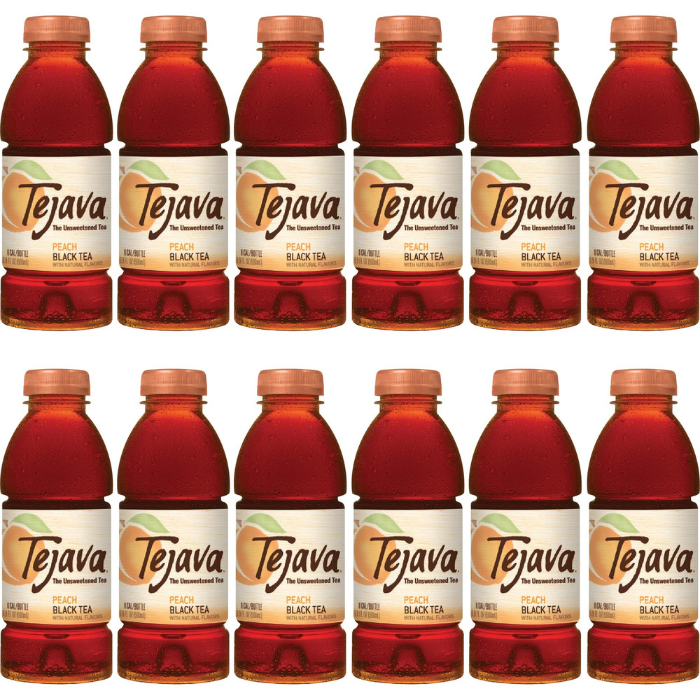 Crystal Geyser Water Company Tejava 40132 Tejava Peach Black Tea Bottle