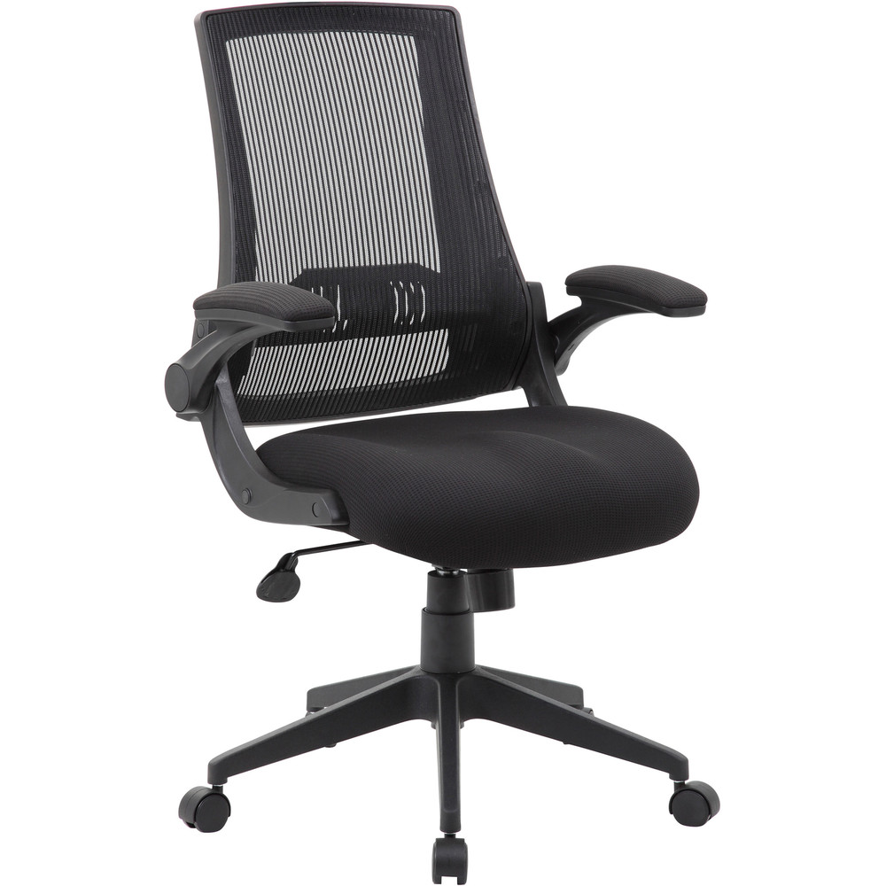 Norstar Office Products Inc Boss B6776-BK Boss Mesh Back, Flip Arm Task Chair