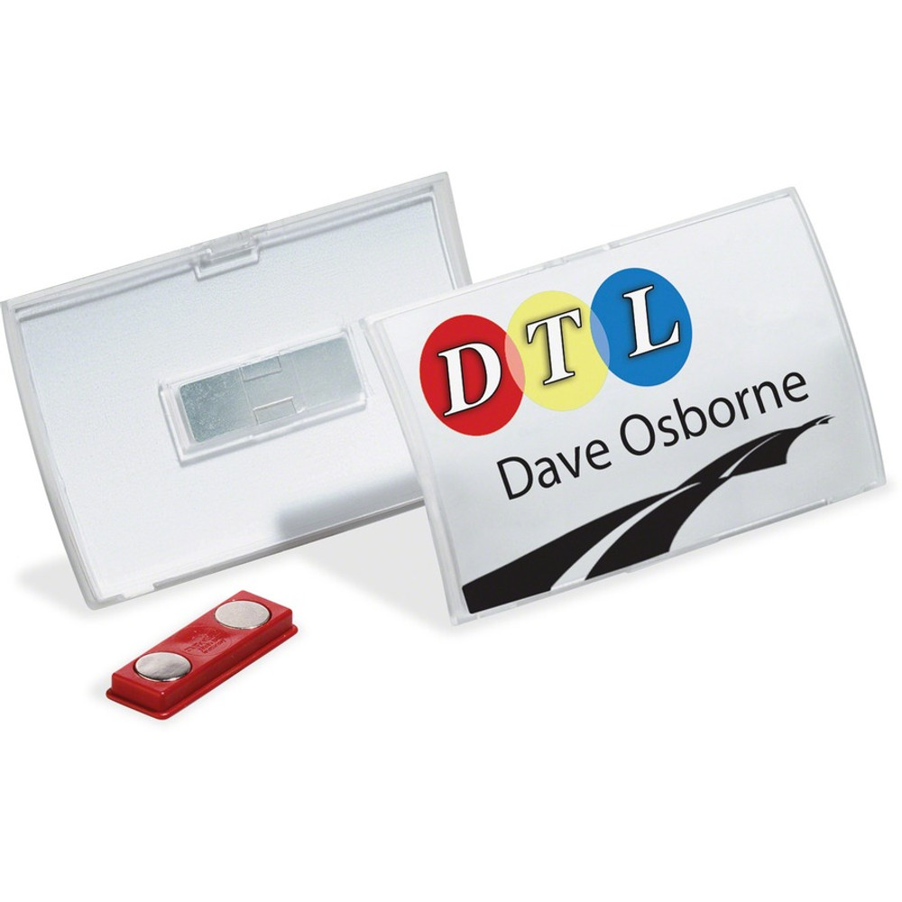 Durable Office Products Corp. DURABLE 821519 DURABLE&reg; CLICK FOLD&reg; Convex Magnetic Name Badge Holder