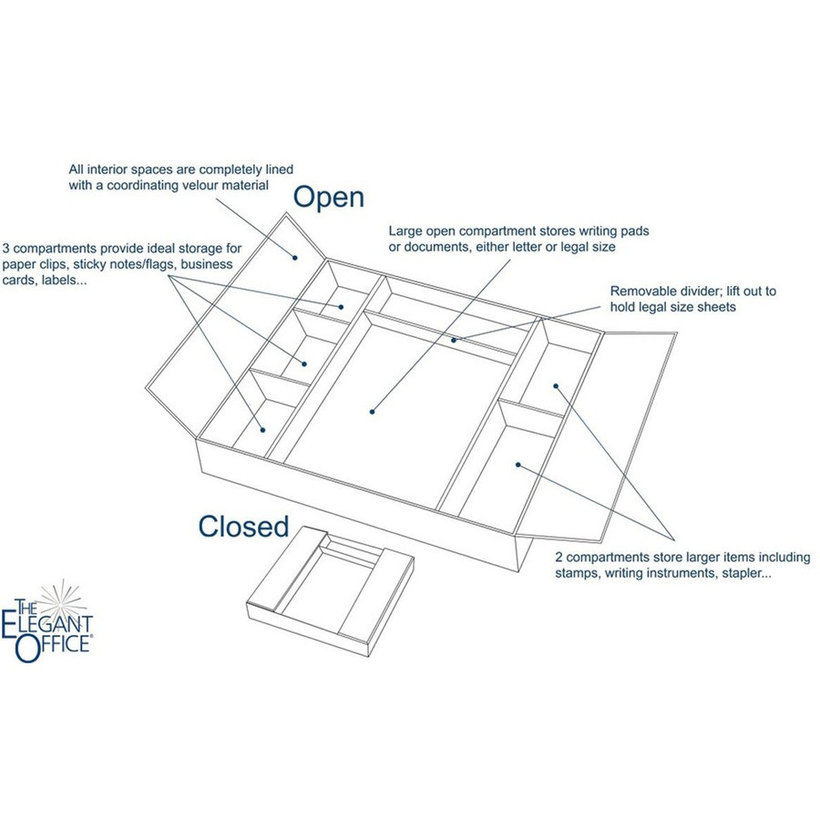Dacasso Limited, Inc Dacasso A4290 Dacasso Leatherette Enhanced Conference Room Organizer
