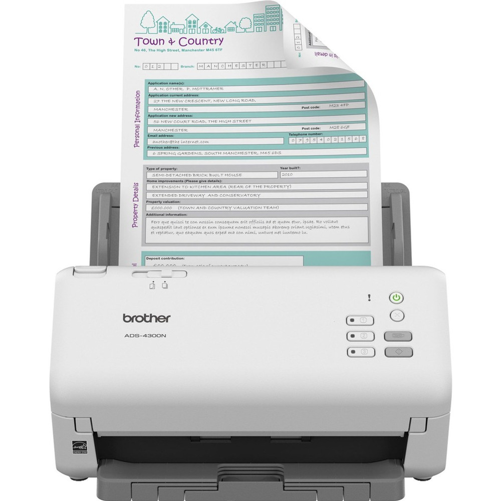 Brother Industries, Ltd Brother ADS4300N Brother Professional Desktop Scanner ADS-4300N